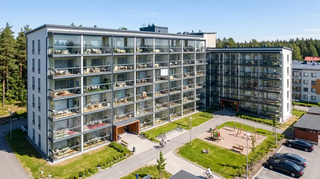 Taloyhtiön parvekelasien pesu